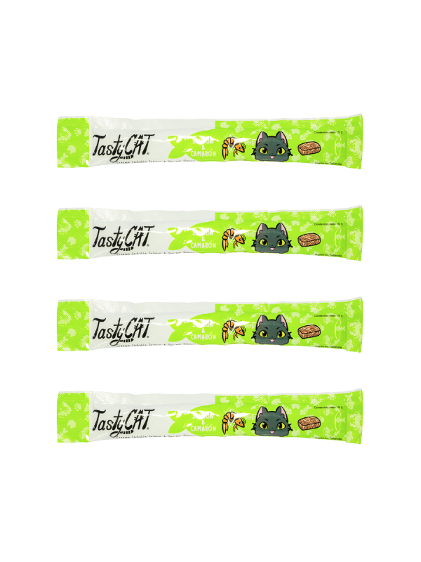 Snack Cremoso Salmón y Camarón (4 Sobres) - TastyCat