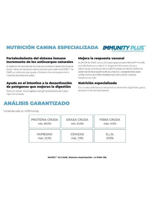 Alimento Seco para Hembras Gestantes, Lactantes y Cachorros First Care 2KG - Nupec