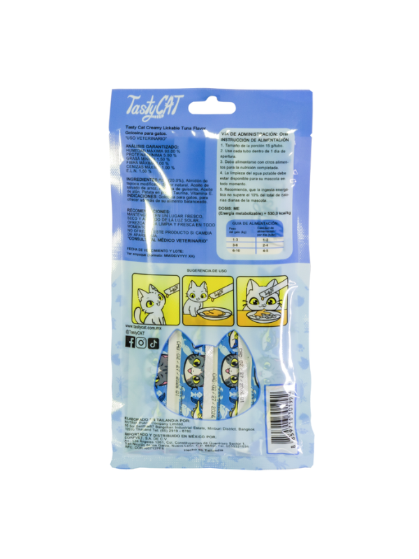 Snack Cremoso Pescado Atún Puro (4 Sobres) - TastyCat