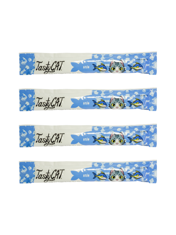 Snack Cremoso Pescado Atún Puro (4 Sobres) - TastyCat
