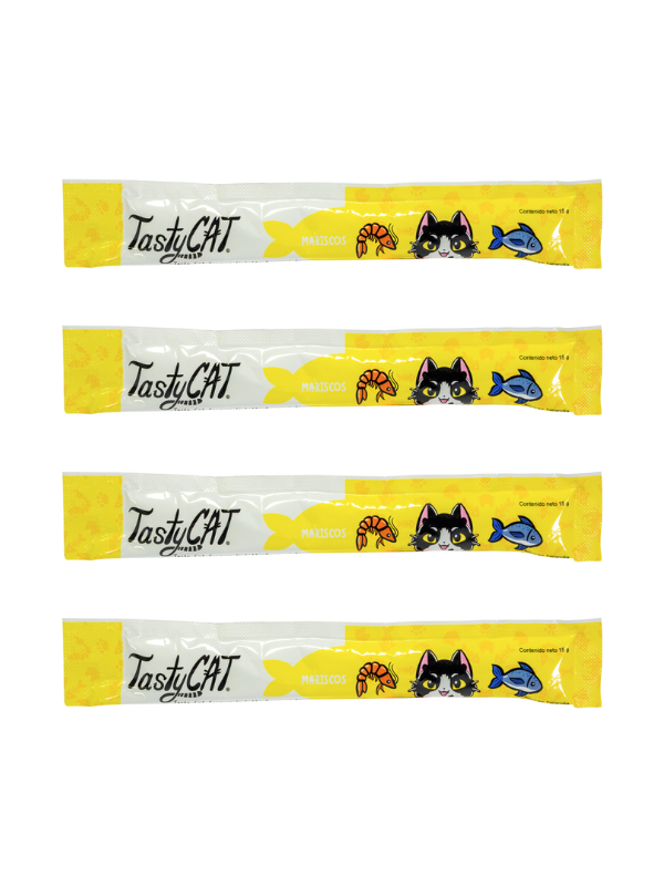 Snack Cremoso Mix de Mariscos (4 Sobres) - TastyCat