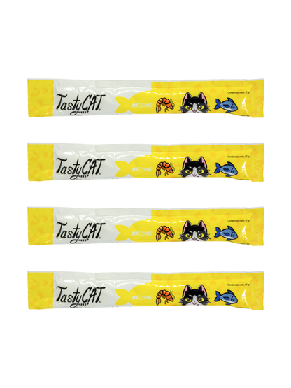 Snack Cremoso Mix de Mariscos (4 Sobres) - TastyCat