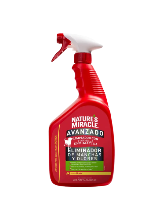 Eliminador de Manchas y Olores  con Formula Enzimatica Perros 946ml (32oz) -  Nature´s Miracle