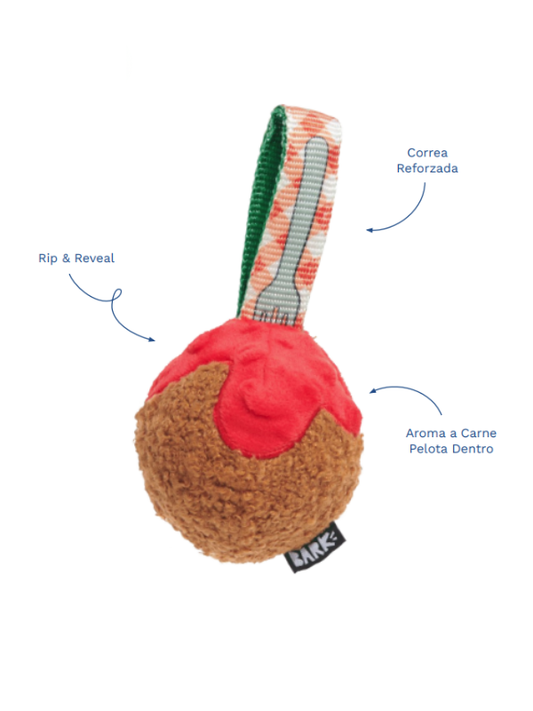 Juguete de para perro Squeaky Meat A Ball - Bark