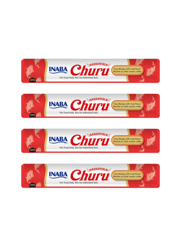 Snack Churu sabor atún con cangrejo 14g – Inaba