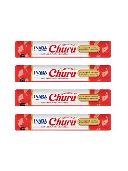 Snack Churu sabor atún con cangrejo 14g – Inaba