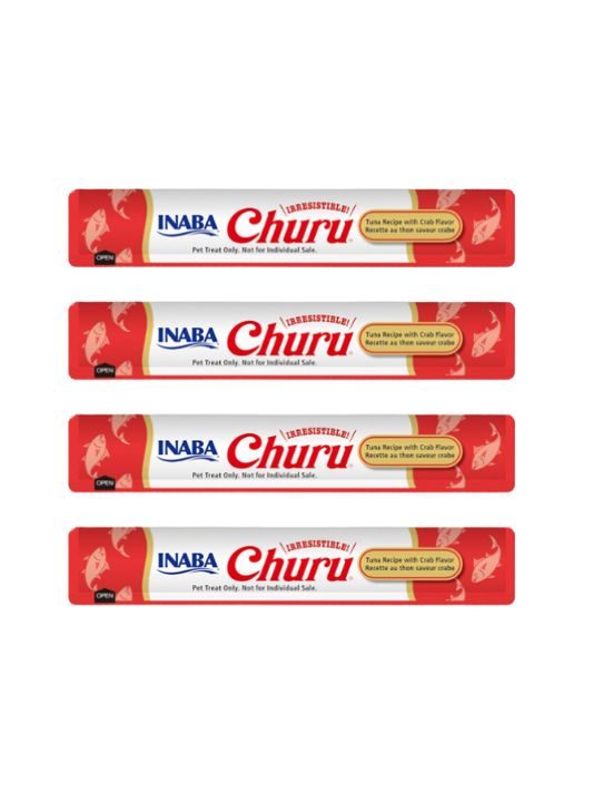 Snack Churu sabor atún con cangrejo 14g – Inaba