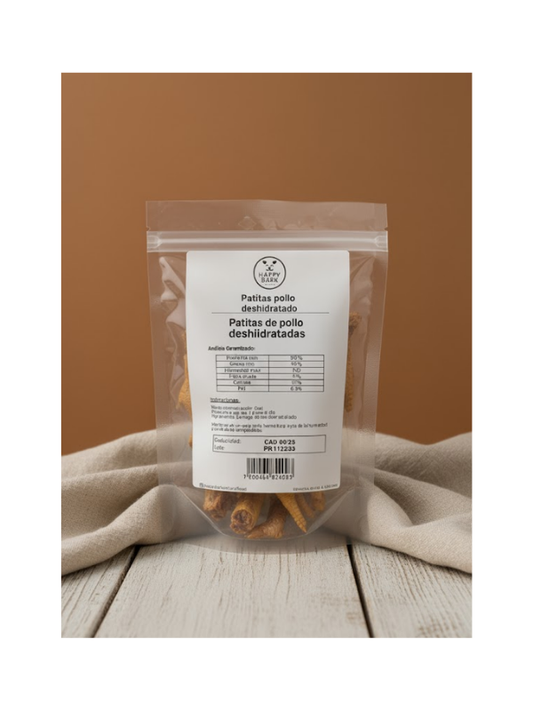 Snack para Perro Patas de Pollo Deshidratadas - HAPPY BARK