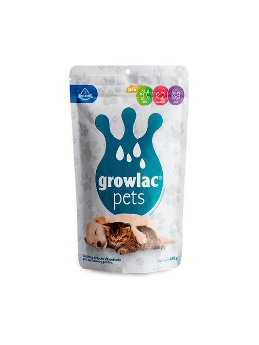 Sustituto de Leche Vitaminado para Cachorros y Gatitos 450g - Growlac Pets