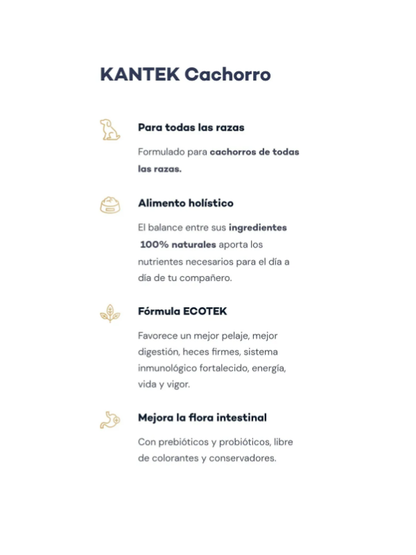 Alimento Seco Holistico Cachorro 2KG Super Premium- KANTEK