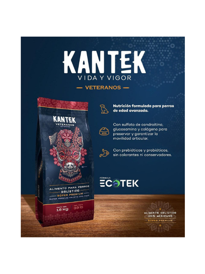 Alimento Seco Holistico Veteranos  2KG Super Premium- KANTEK