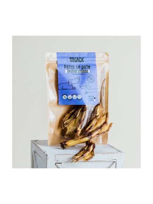 Snack para Perro Patas de Pato Deshidratadas 4pzs - SQUACK