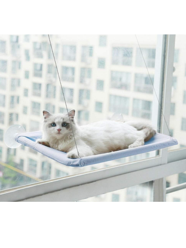 Cama para gatos en ventanal con ventosas de alta resistencia – KAINU PET