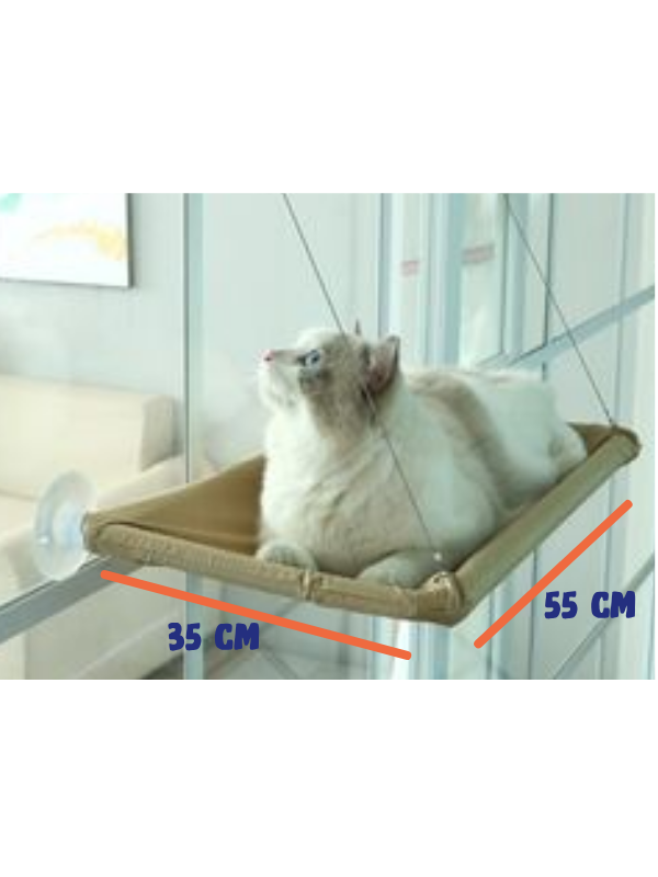 Cama para gatos en ventanal con ventosas de alta resistencia – KAINU PET