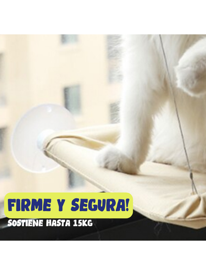 Cama para gatos en ventanal con ventosas de alta resistencia – KAINU PET