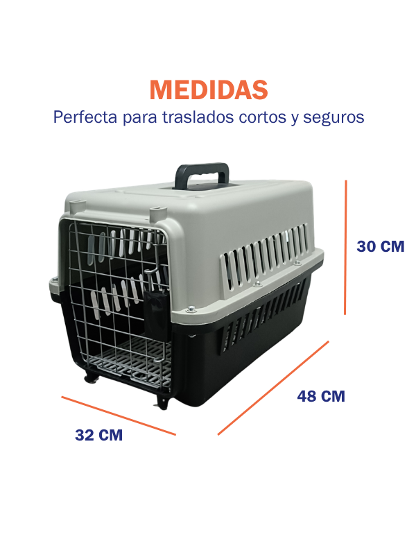 Transportadora 48x30x32 cm – con rejilla metálica KAINU
