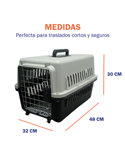 Transportadora 48x30x32 cm – con rejilla metálica KAINU