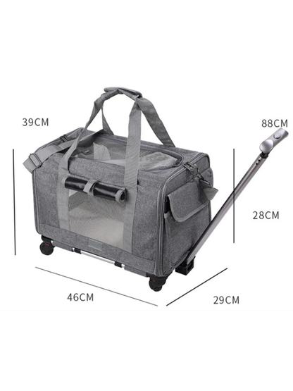 Transportadora de tela con rueditas tipo maleta - KAINU