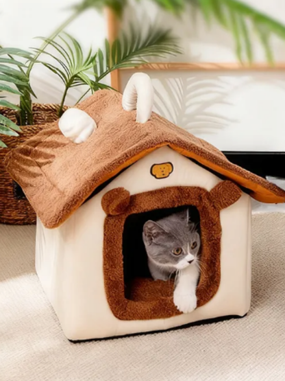 Casita para mascotas afelpada 48x40x39 cm -KAINU