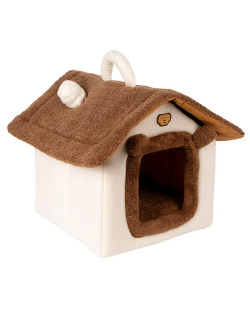 Casita para mascotas afelpada 53x46x43 cm -KAINU