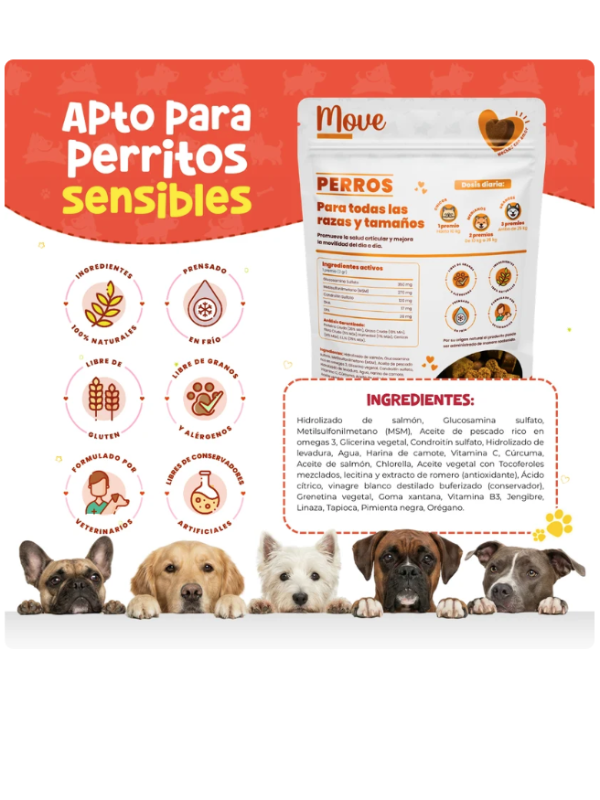 Premios para Perro Move 120g (60 piezas) - Waggys