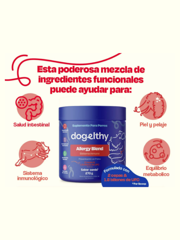 Suplemento para Alergias de Perro Allergy Blend 270gr- Dogelthy