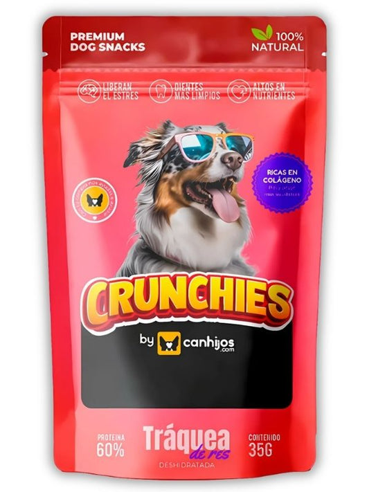 Snack Tráquea de res deshidratada (35g) – Crunchies