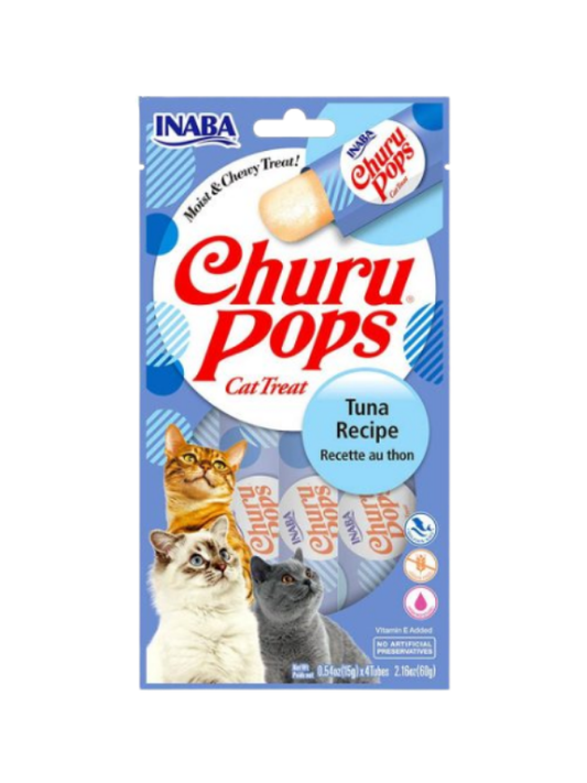 Sobre de 4 piezas de Churu Pops Sabor Atun 15g c/u - INABA