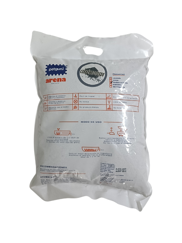 ARENA CARBON ACTIVADO 5KG - PETGURU