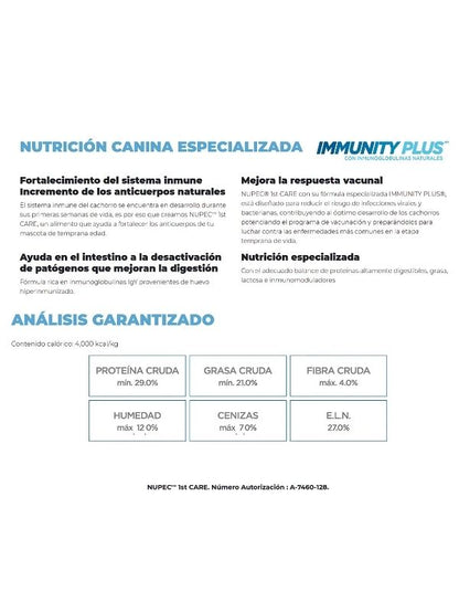 Alimento Seco para Hembras Gestantes, Lactantes y Cachorros First Care 2KG - Nupec