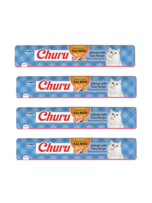 Snack Churu sabor Salmon con Atún 14g - Inaba