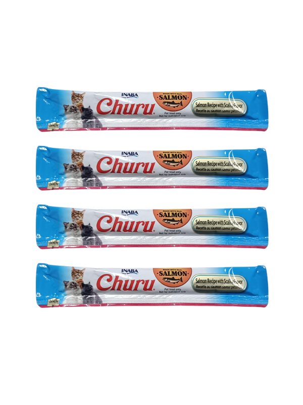 Snack Churu sabor Salmon con Vieira 14g - Inaba