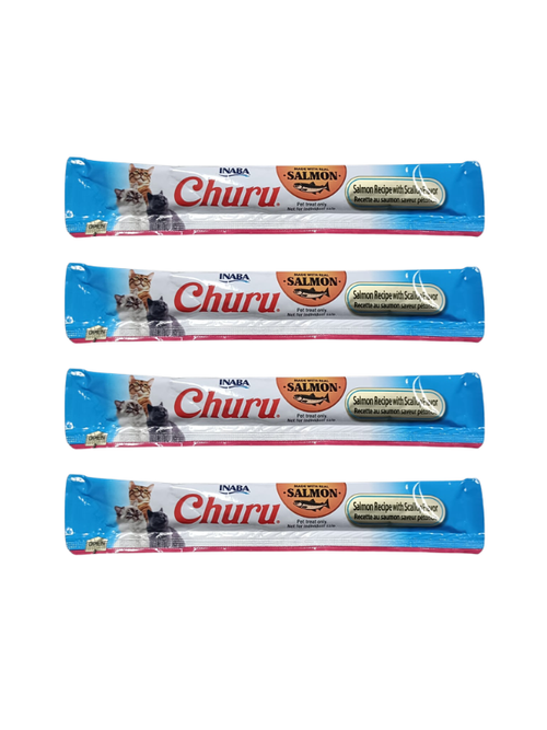 Snack Churu sabor Salmon con Vieira 14g - Inaba